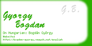 gyorgy bogdan business card